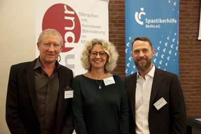 Sieghart Gummelt, Spastikerhilfe Berlin, Marion Theile-Lenz, Moderatorin, Gerhard Grunick, Stiftung Leben pur