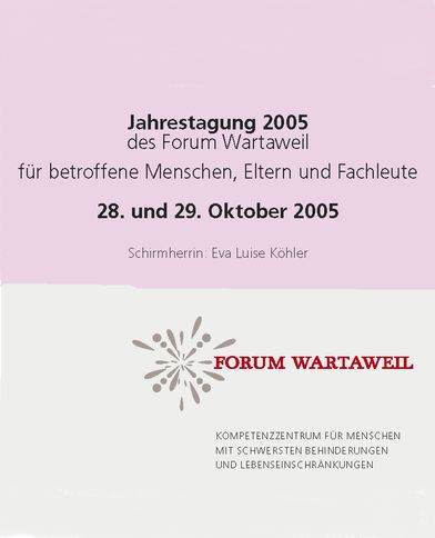 Bild - Programm Tagung Leben pur 2005 und 2006